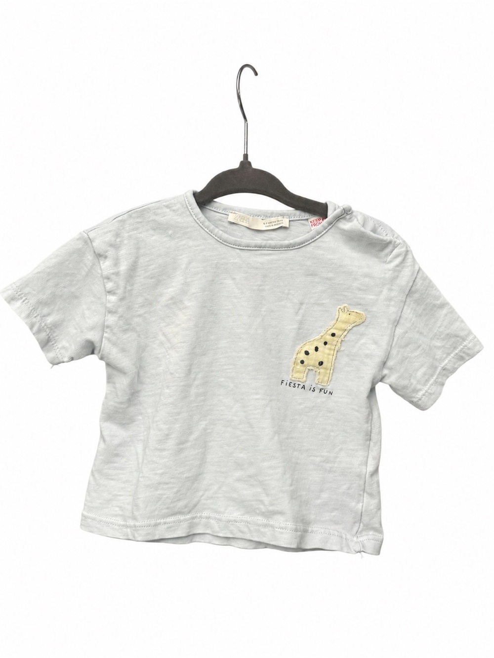 Zara Baby Giraffe Appliqué T-Shirt 6–9M